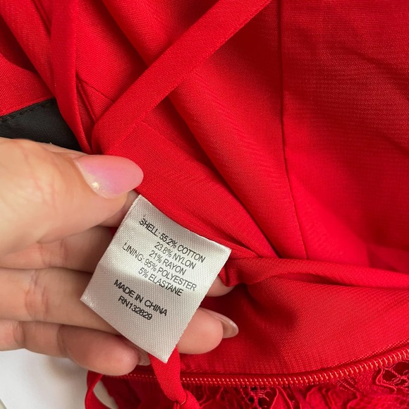 MAJORELLE Revolve Red Lace Dress - Picture 10 of 14